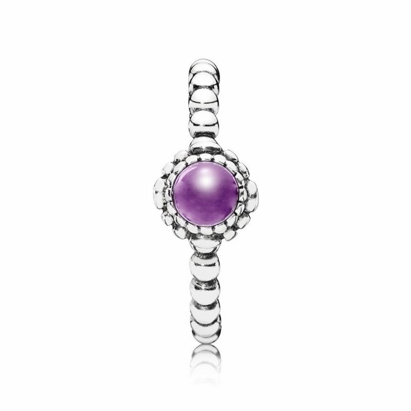 Pandora Australia Birthday Blooms Ring February - Sterling Silver | OQJVLD045